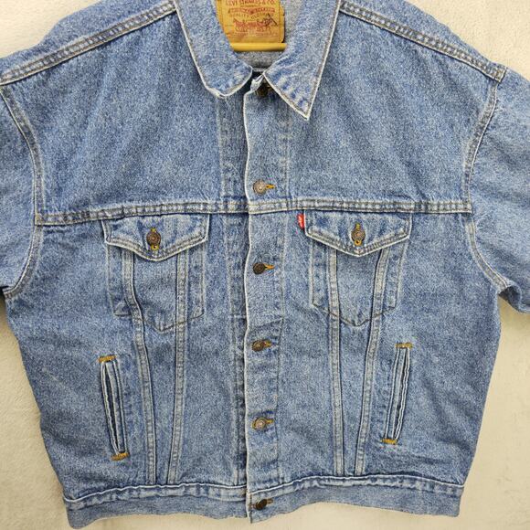 Vintage 90s Levi’s 70507 4890 Type 3 Denim Trucker Jacket Made In USA Size XL - Picture 4 of 14